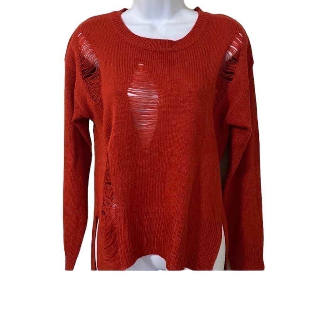 Trendy Threads women sweater distressed M casual distressed western festival